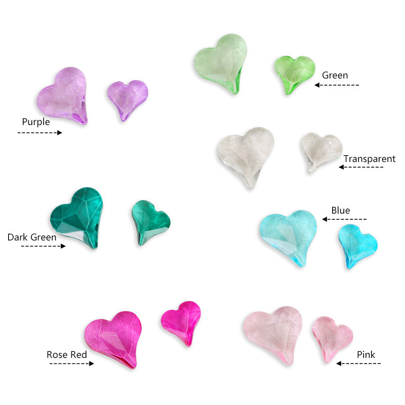 Heart Glass 3D Nail Art Pack 10PCS ND (Mini)