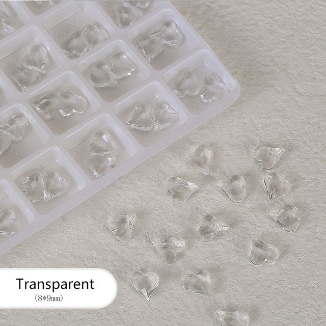 Herz-Glas-3D-Nagelkunst-Paket, 10 Stück, ND (Mini)