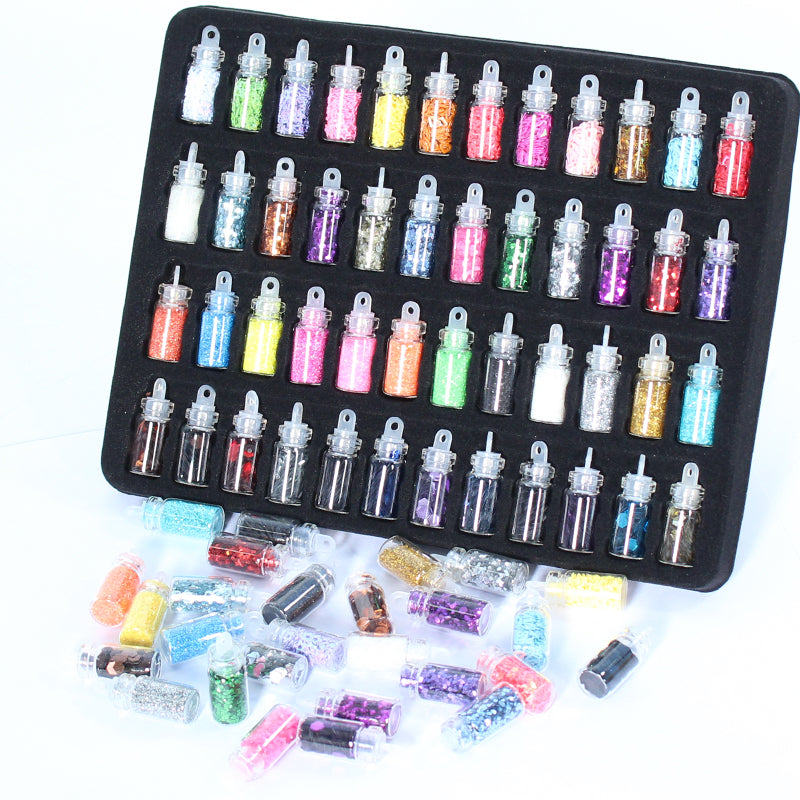 Manicure Set And Nail Lamp With 48 Colors Glass Bottle Nail Art LN 2