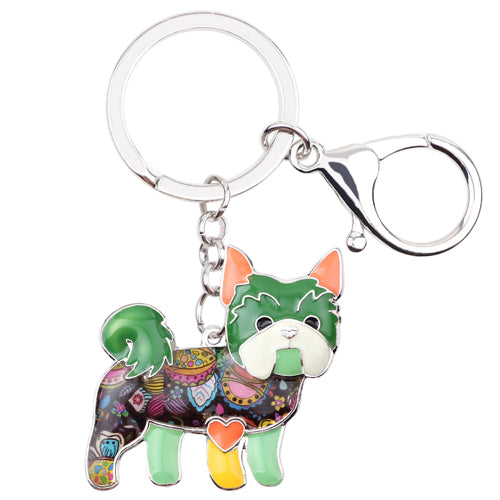Colorful Yorkshire Terrier Key Chain