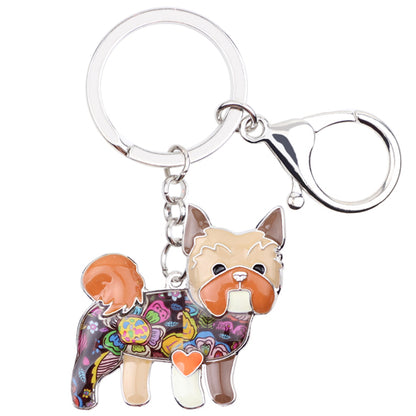 Porte-clés coloré Yorkshire Terrier
