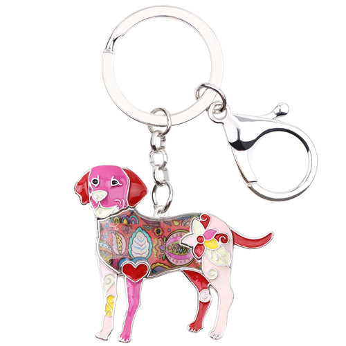 Colorful Labrador Key Chain