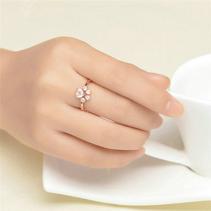Cute Cat Claw Adjustable Ring