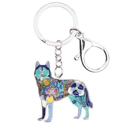 Siberian Husky Key Chain