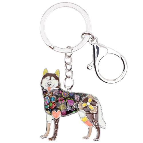 Siberian Husky Key Chain