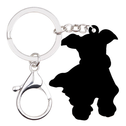 Cute Schnauzer Dog Key Chains